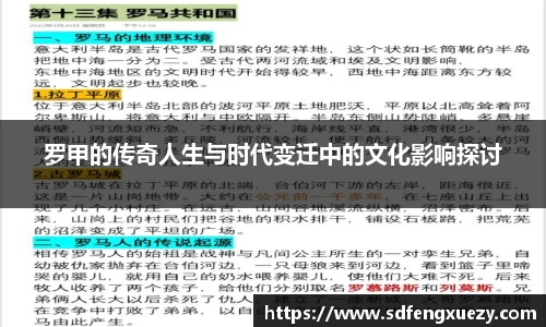 罗甲的传奇人生与时代变迁中的文化影响探讨
